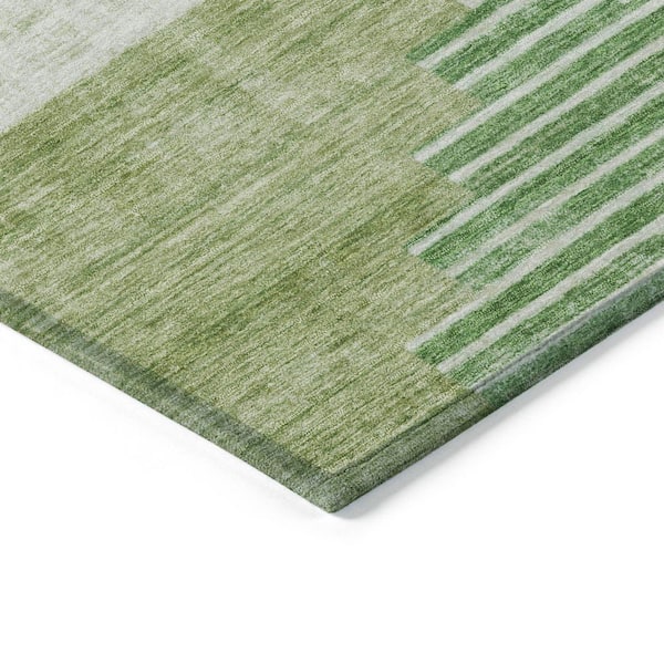 Chantille Machine Washable Indoor/Outdoor Abstract ACN1829 Sage 8 ft. x 10 ft. Accent Rug