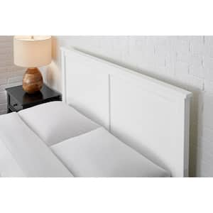 Granbury White Wood Full Platform Bed (55.16 in. W x 48 in. H)