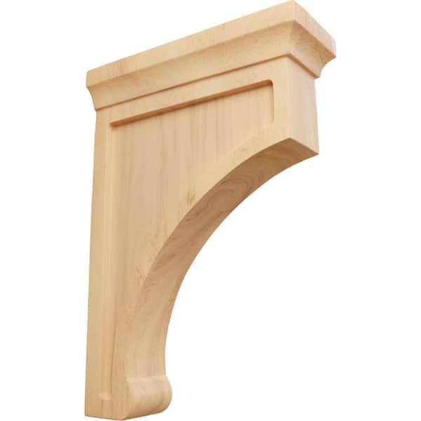 Ekena Millwork 2-1/2 in. x 10 in. x 7 in. Red Oak Large Gomez Bracket