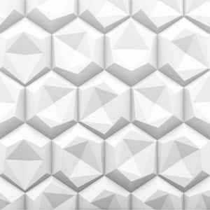 Hexagon 3/4 in. x 2 ft. x 2 ft. Plain White Seamless Foam Glue-Up 3D Wall Panels (6-Pack) 24 sq. ft./case
