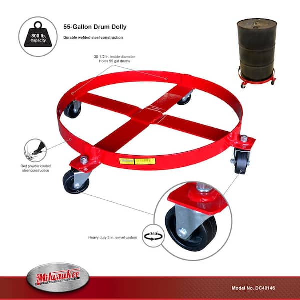 800 lb. Capacity Drum Dolly