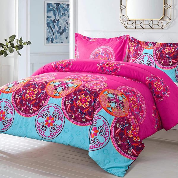 Shatex 2-Piece Rose Platter Microfiber Twin Comforter Set Printed ...