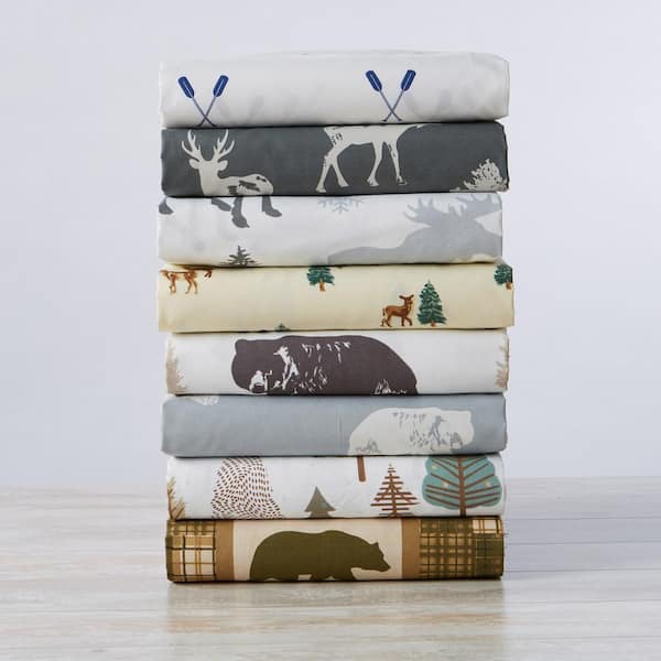 FRESHFOLDS 4-Piece Moose Microfiber King Wilderness Ultra-Soft