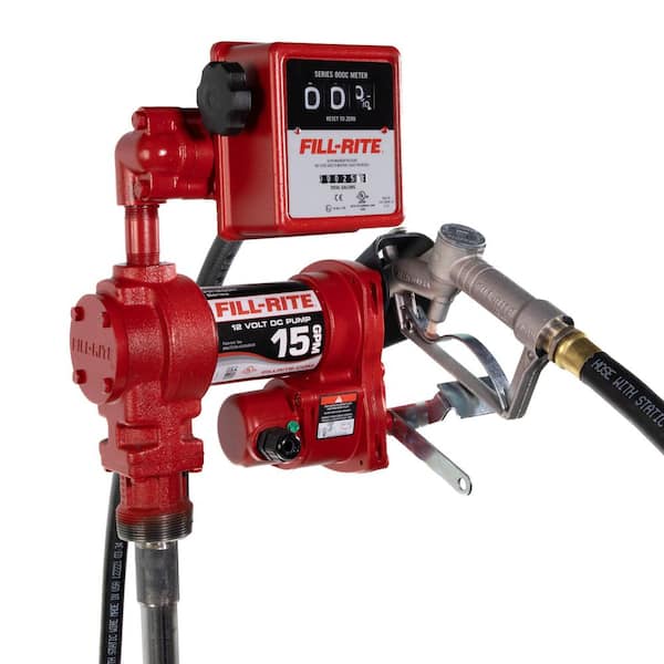 FILL-RITE 12-Volt 15 GPM 1/4 HP Fuel Transfer Pump (Mechanical Meter Package)