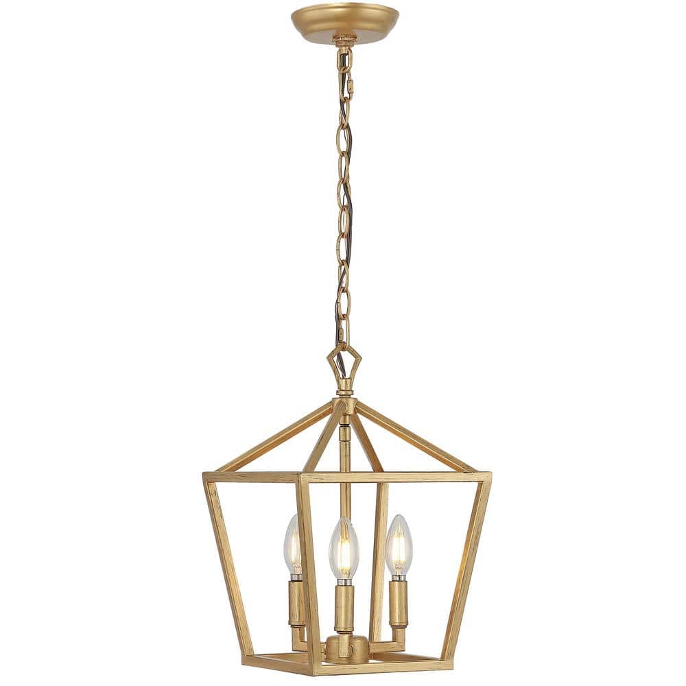 Ojai 10" Brass Gold Iron LED Pendant with Adjustable Chain