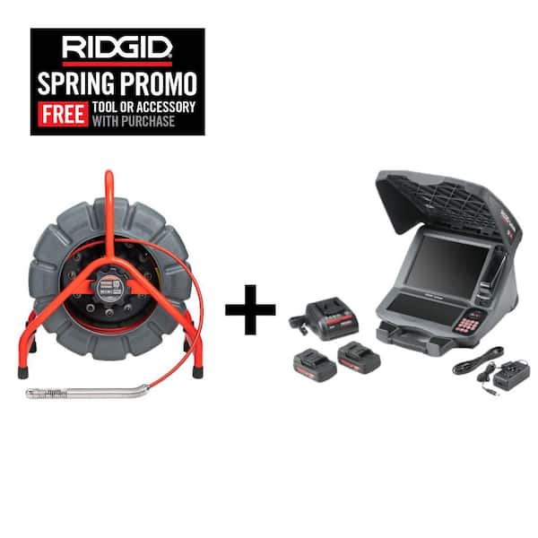 SeeSnake Mini Pro Sewer Camera Inspection Reel 200 ft. Cable for 1.5 in.-8 in. Lines and CS12x 12 in. Monitor Kit Bundle