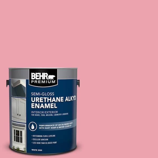 BEHR PREMIUM 1 gal. #P150-3 Pinque Urethane Alkyd Semi-Gloss Enamel Interior/Exterior Paint