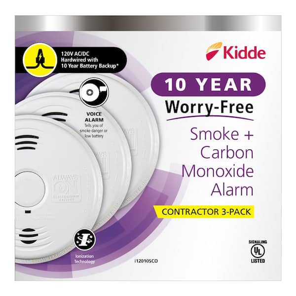 Open Box Kidde Combination Smoke & Carbon Monoxide Alarm With Voice Warning 