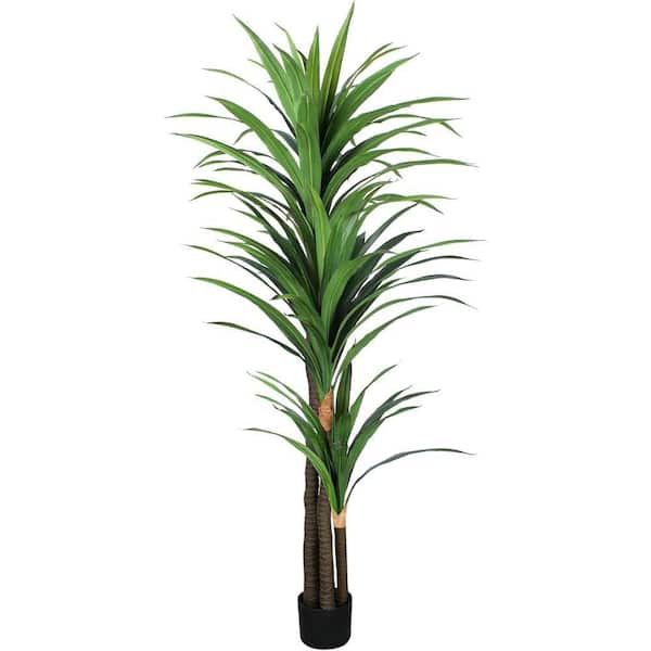 Floworld 6 ft. Artificial Dracaena Tree in Pot, for IndoorandOutdoor Home Decor-Living Room, Office