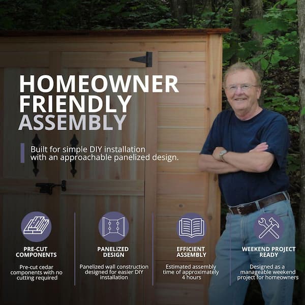 Outdoor Living Today 6 ft. W x 3 ft. D Cedar Wood Garden Chalet
