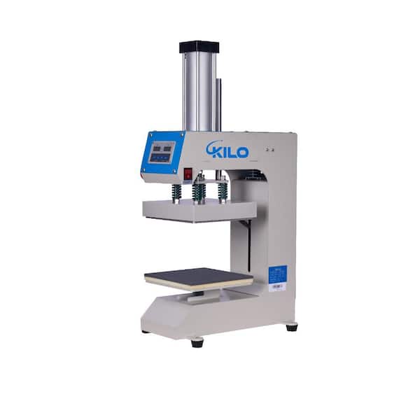 Unbranded 8x8 Label Pneumatic Heat Press Machine, Blue+Grey