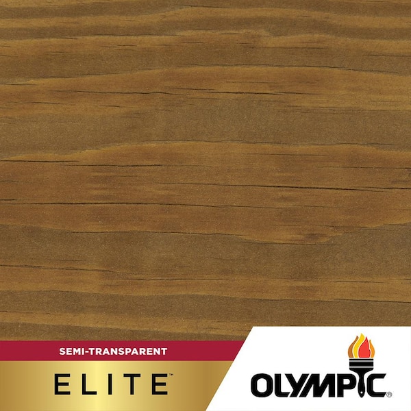 Olympic Elite 5 gal. ST-2013 Driftwood Gray Semi-Transparent Exterior Stain and Sealant in One Low VOC