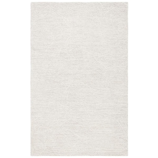SAFAVIEH Metro Natural/Ivory 4 ft. x 6 ft. Solid Color Abstract Area Rug