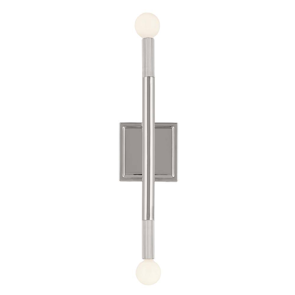 Odensa 17 Inch Polished Nickel 2-Light Wall Sconce