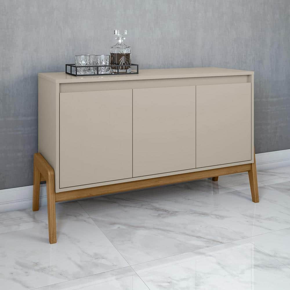 Gales 48.5 Inch Greige and Eucalyptus Mid-Century Modern Sideboard