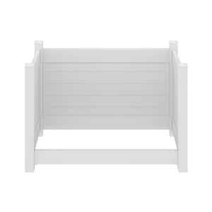 White Vinyl 4 ft. x 6 ft. Privacy Trash Corral and Enclosure