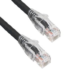 5 ft. Cat6 550 MHz UTP Ethernet Network Patch Cable with Clear Snagless Boot, Black
