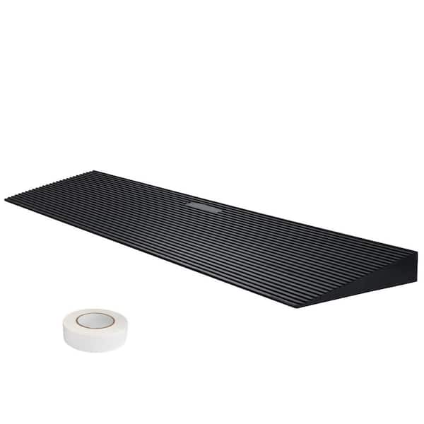 1.6 in. Rise Cuttable Threshold Ramp for Sweeping Robot, 35.4 in. Wide Natural Rubber Wheelchair Ramp, Non-Slip Ramp