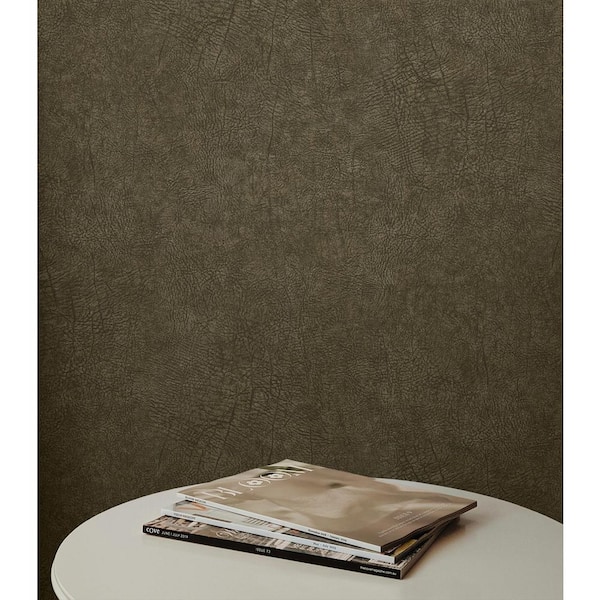 GALEY ALIX 17.08 sq. ft. Forest Brush Rio Vista Faux Leather Vinyl Peel and Stick Wallpaper Roll LXS010807