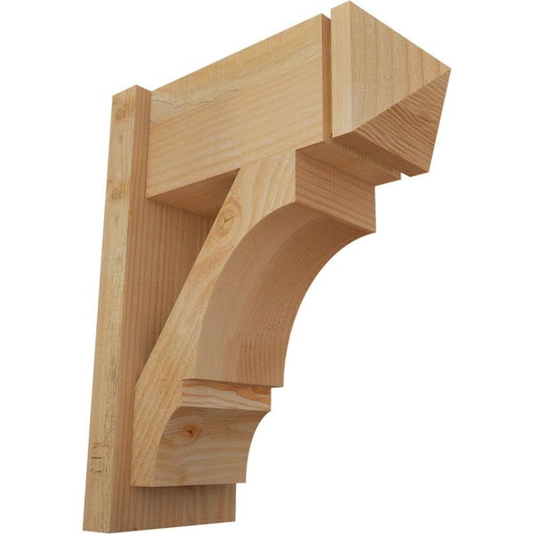 Ekena Millwork 8 in. x 22 in. x 18 in. Balboa Arts and Crafts Rough Sawn Douglas Fir Outlooker
