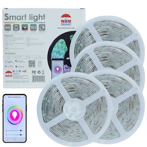 LED Multi-Color Strips Light, RGB Strips Light, Wi-Fi Lamp (1x5M) (Pack of 4)