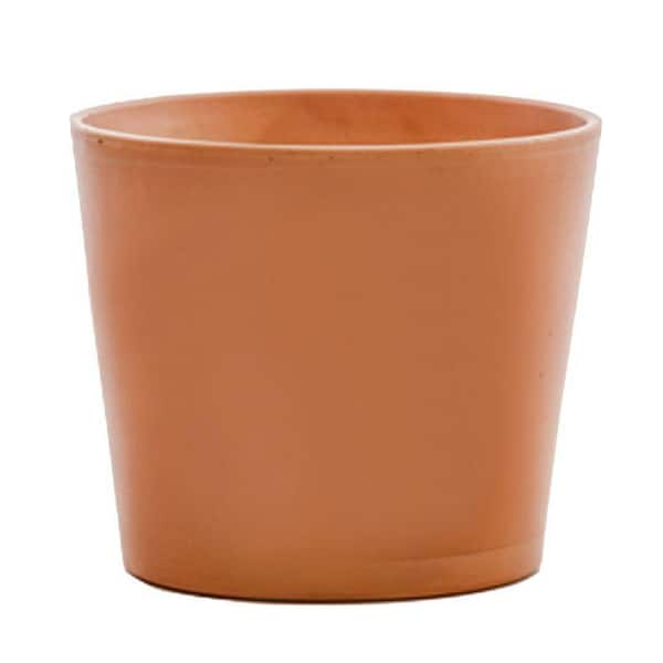 Vigoro Cabo Flair 7.5 in. x 7.5 in. x 7 in. 4 qt. Terracotta Clay Pot