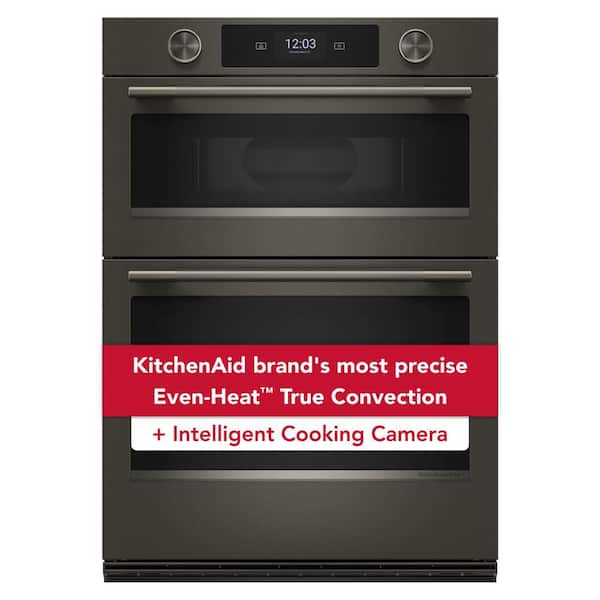 5.0 cu. ft. Smart Electric Wall Oven and Microwave Combo in Black Ore with Intelligent Cooking Camera