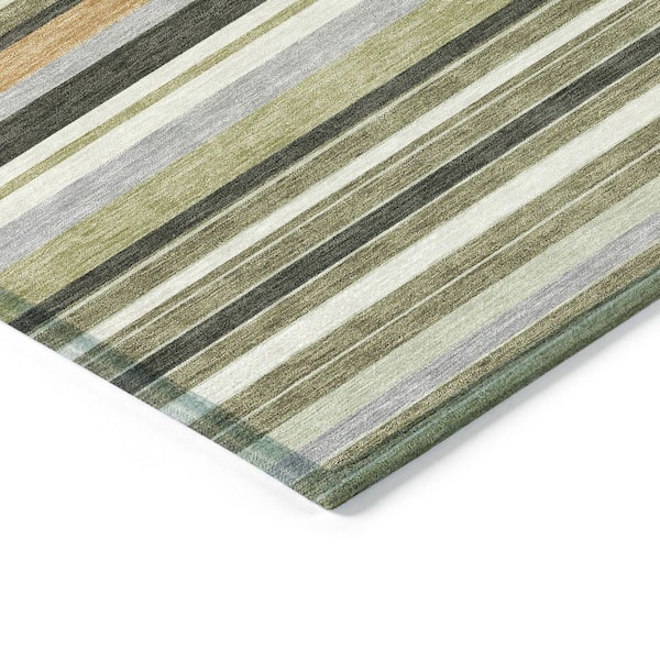 Chantille Machine Washable Indoor/Outdoor Abstract ACN2330 Olive 3 ft. x 4 ft. Area Rug