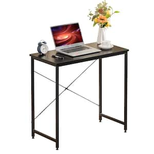 32 in. W Computer Desk Black Office Desk with Metal Legs Modern Simple Style Desk for Small Space Study Writing Table