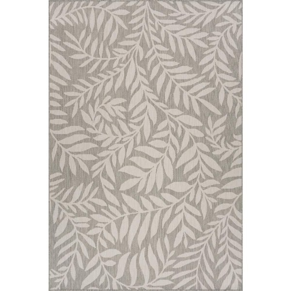 Dorellea Coastal Grey 7 ft. x 9 ft. Outdoor Area Rug