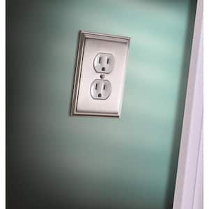 Nickel 1-Gang Duplex Outlet Wall Plate (1-Pack)