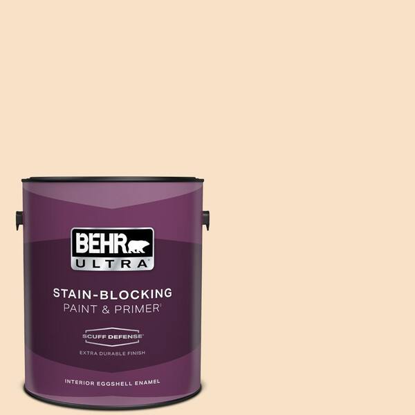 BEHR ULTRA 1 gal. #M250-1 Frosting Cream Extra Durable Eggshell Enamel Interior Paint & Primer