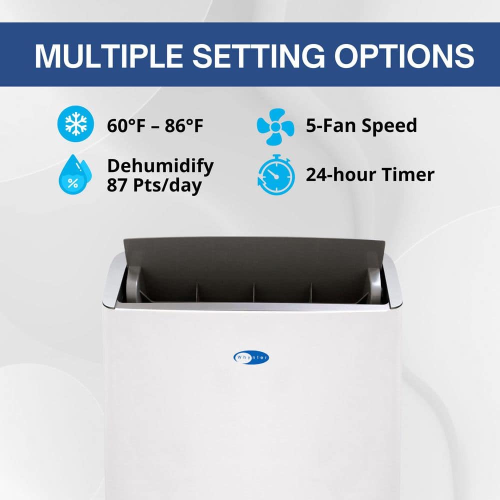 Whynter 14,000 BTU White Portable AC with Heater and Wi-Fi