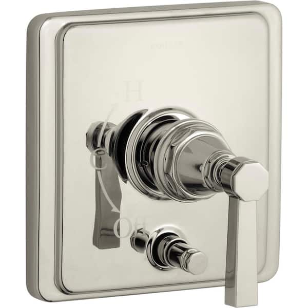 KOHLER Purist Rite-Temp 1-Handle 1.75 GPM Bath And Shower Trim Kit in Matte Black (Valve Not Included)