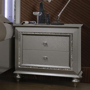 Kaitlyn 2-Drawer Champagne Nightstand 30 in. x 18 in. x 30 in.