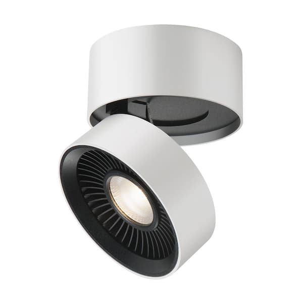 Solo 5 in. 1 Light 20-Watt White Integrated LED Flush Mount