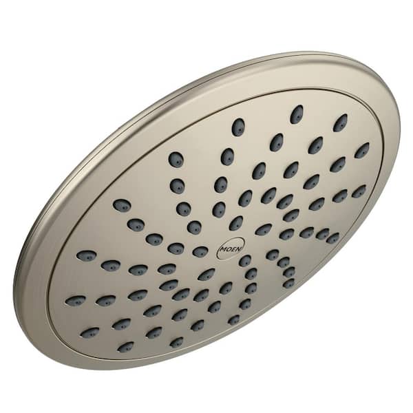 MOEN Eco-Performance 1-Spray Patterns 8 in. Single Wall Mount Low Flow Fixed Shower Head in Brushed Nickel