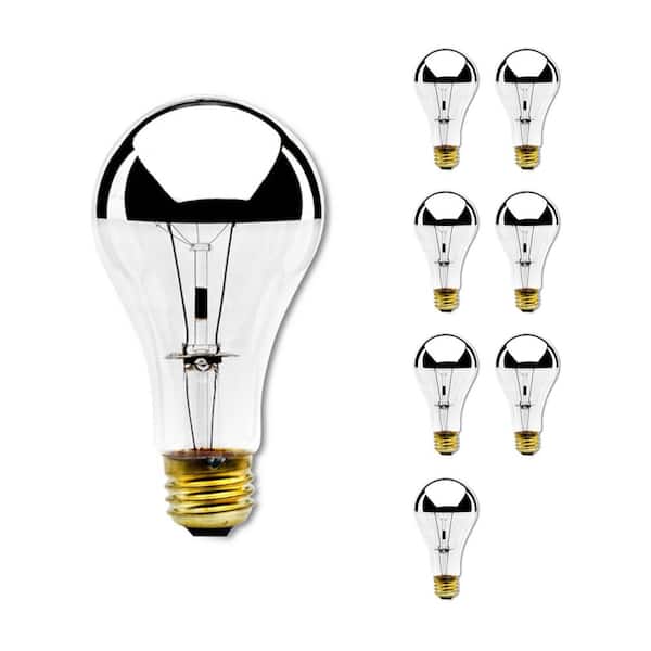 Bulbrite 100-Watt A21 Medium Screw Incandescent Light Bulb 2700K Warm White Light 8 - Pack