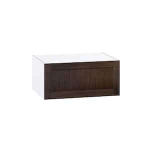 Lincoln Chestnut Solid Wood Assembled Deep Wall Bridge Kitchen Cabinet with Lift Up (33 in. W X 15 in. H X 24 in. D)