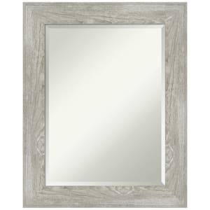 Medium Rectangle Distressed Grey Beveled Glass Modern Mirror (30 in. H x 24 in. W)