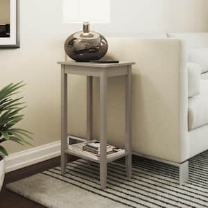 Rikki 16 in. W Gray Wood Tall End Table