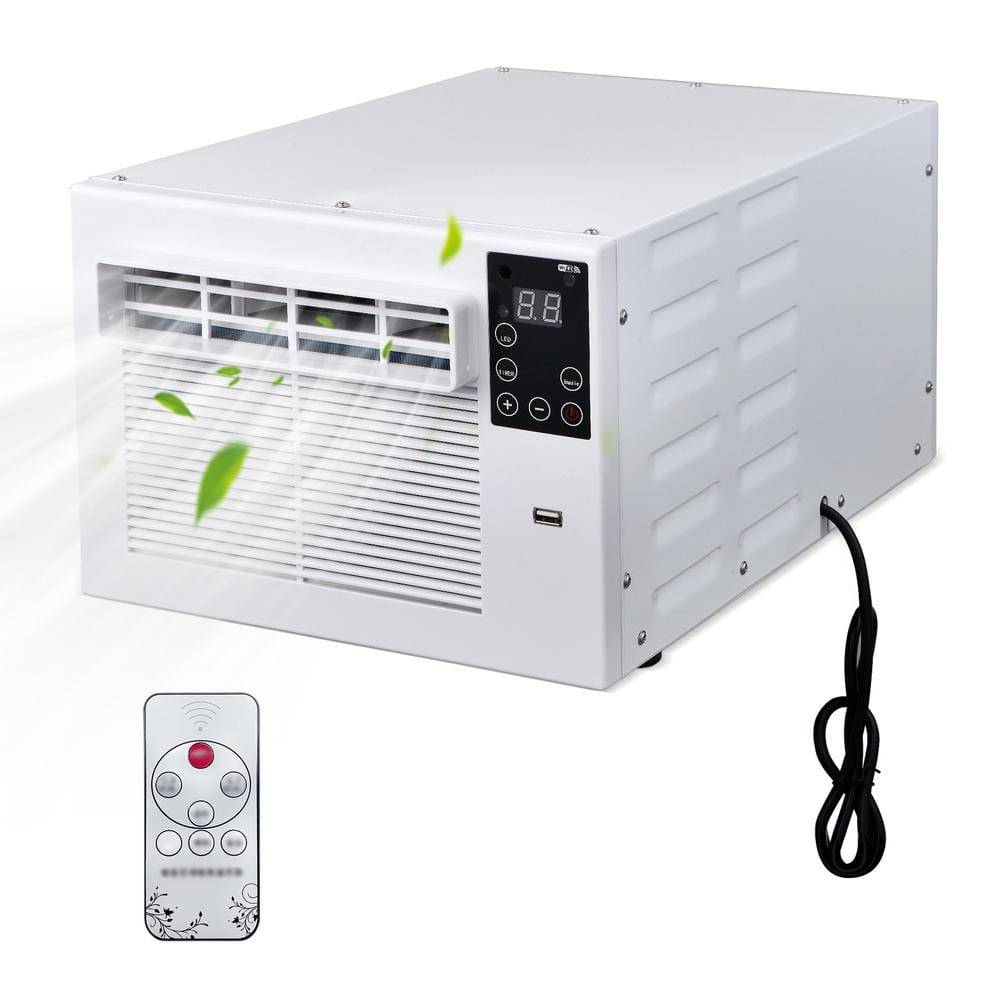 Edendirect 2,500 BTU Portable Air Conditioner Cools 45 sq.ft. with 70.87 in Mosquito Net, Dehumidifier and Remote in White