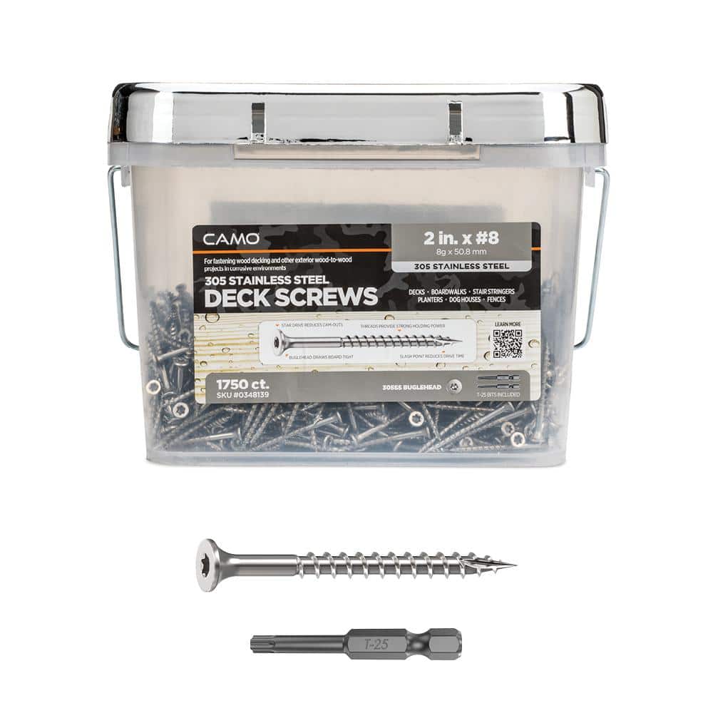 "#8 2 in. 305 Stainless Steel Premium Star Drive Bugle-Head Deck Screws (1750-Count)" price history on PriceWatchPro
