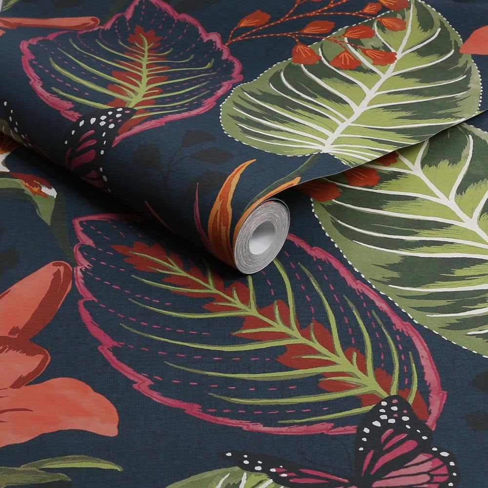 Eden Night Matte Navy Blue Removable Wallpaper Roll