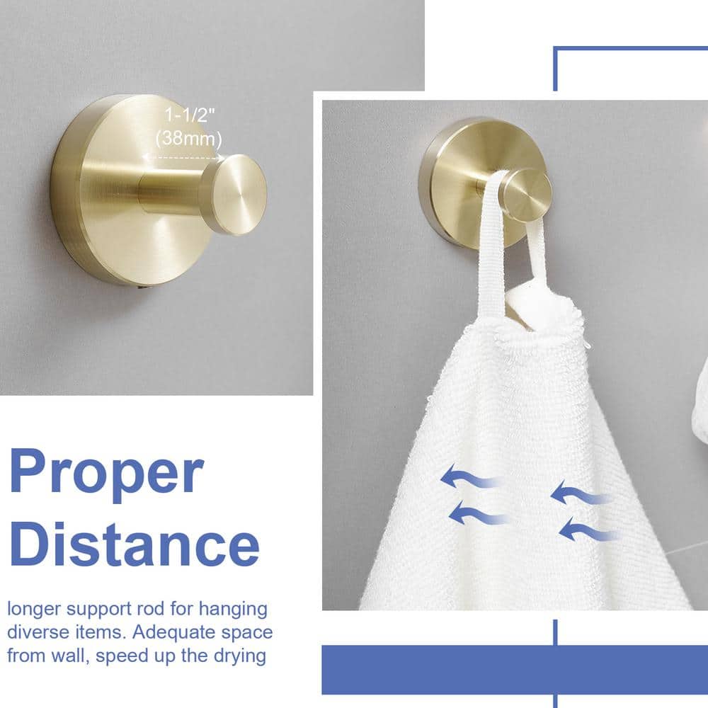 Brushed Gold 24-Inch Metal Bathroom Hardware Set