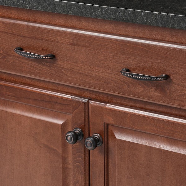 Huntingdon Collection 1-1/4 in. (32 mm) Vintage Brushed Oil-Rubbed Bronze Round Cabinet Knob