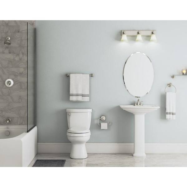 Moen Sage 18-in Spot Resist Brushed Nickel Wall Mount Single Towel Bar Moen Sage 18-in Spot Resist Brushed Nickel Wall Mount Single Towel Bar