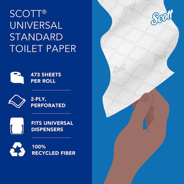 Scott Professional Standard Roll Recycled 2-Ply Toilet Paper (473