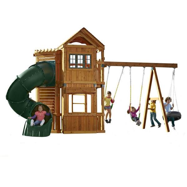 Swing-N-Slide Playsets Durango Wood Complete Swing Set