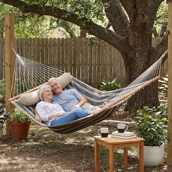 Sunnydaze 11-3/4 ft. Quilted Double Fabric 2-Person Hammock in